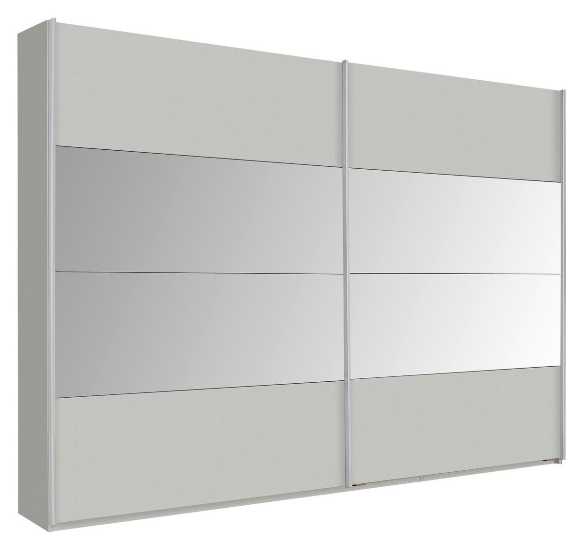 SCHWEBETÜRENSCHRANK in Grau  - Grau, Konventionell, Glas/Holzwerkstoff (271/210/62cm) - Xora