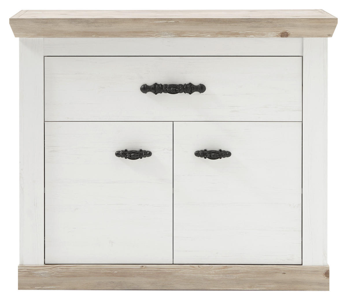KOMMODE  in 107/87/45 cm  - Hellbraun/Schwarz, Design, Holzwerkstoff/Metall (107/87/45cm) - MID.YOU