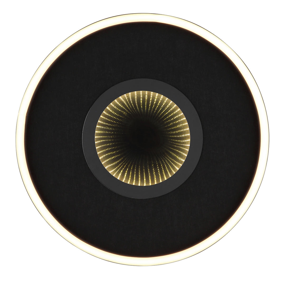 LED-DECKENLEUCHTE 39,7/6,3 cm   - Transparent/Schwarz, Design, Kunststoff/Textil (39,7/6,3cm)