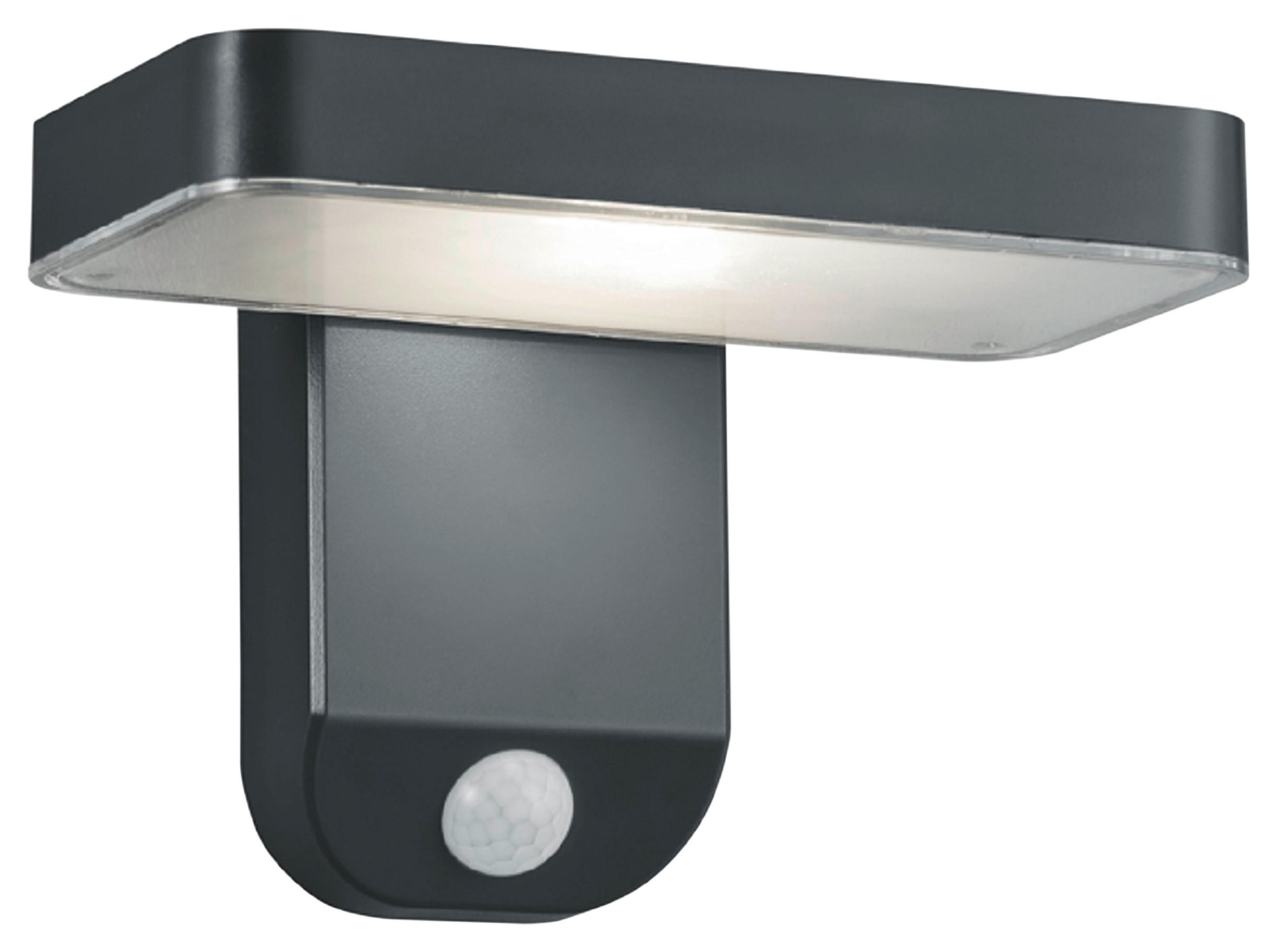 AUßENWANDLEUCHTE 18/12/13 cm   - Anthrazit, Basics, Kunststoff (18/12/13cm)