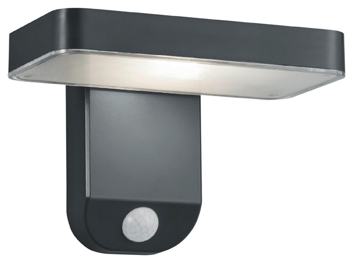 AUßENWANDLEUCHTE 18/12/13 cm   - Anthrazit, Basics, Kunststoff (18/12/13cm)