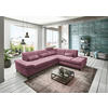 ECKSOFA in Webstoff Rot  319/260 cm  - Chromfarben/Rot, Design, Textil/Metall (319/260cm) - Beldomo Style