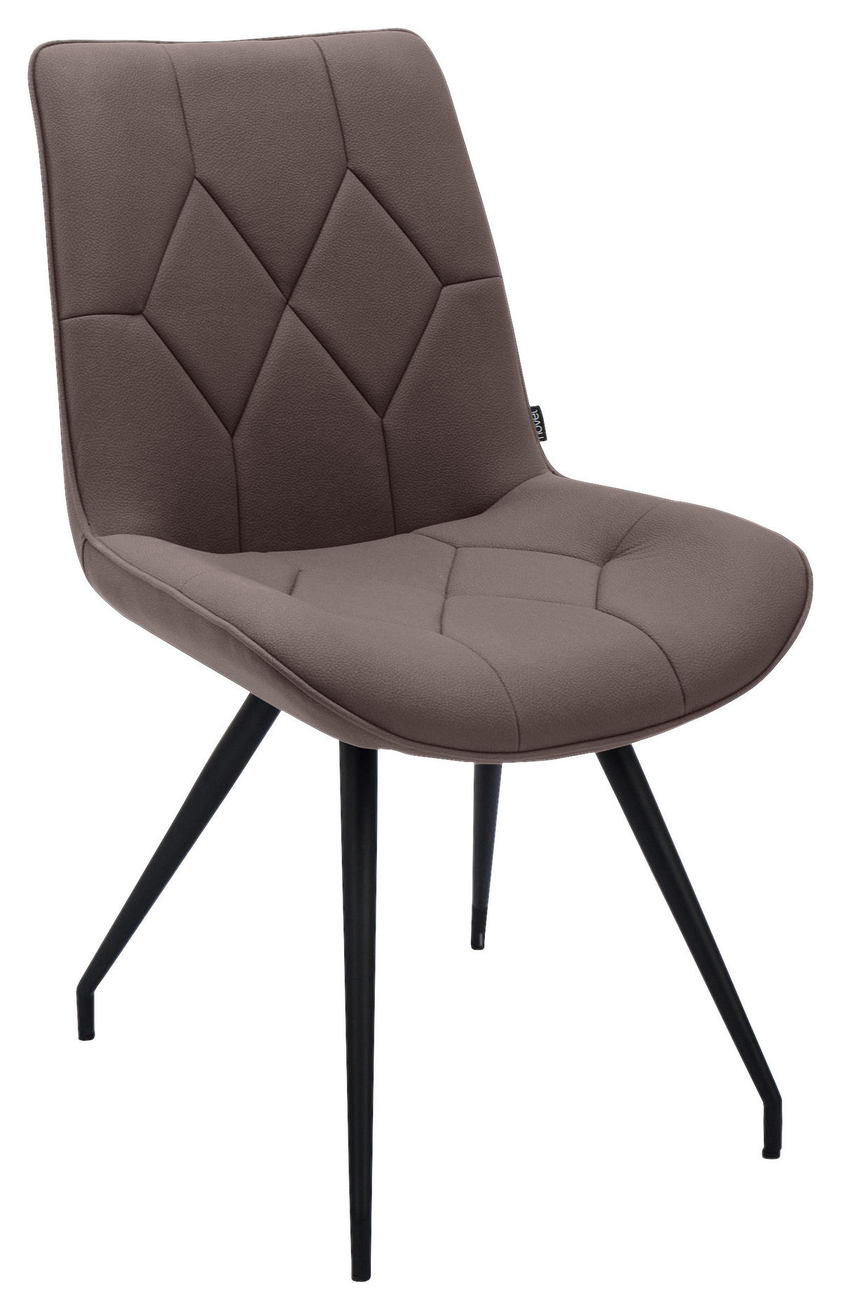 STUHL Webstoff Schwarz, Dunkelbraun  - Dunkelbraun/Schwarz, Design, Textil/Metall (51/89/66cm) - Novel