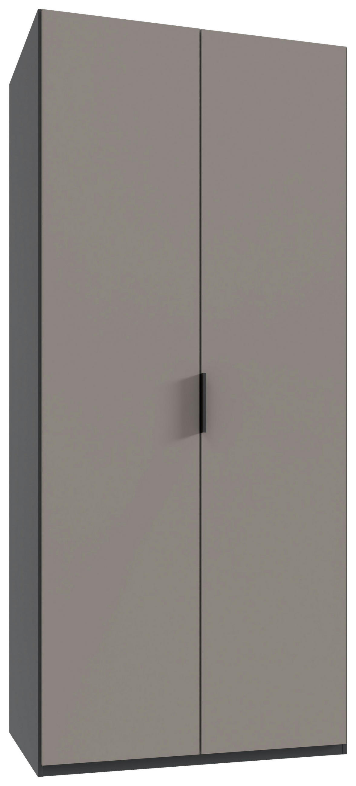 GARDEROB MED VIKDÖRRAR 100/236/58 cm 1-dörrar - sahara/grafitfärgad, Design, trämaterial (100/236/58cm) - Boxxx