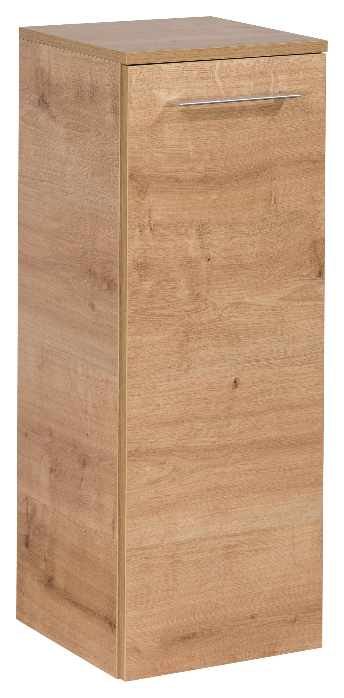UNTERSCHRANK 30,5/81/32 cm   - Eichefarben/Silberfarben, MODERN, Glas/Holzwerkstoff (30,5/81/32cm) - MID.YOU