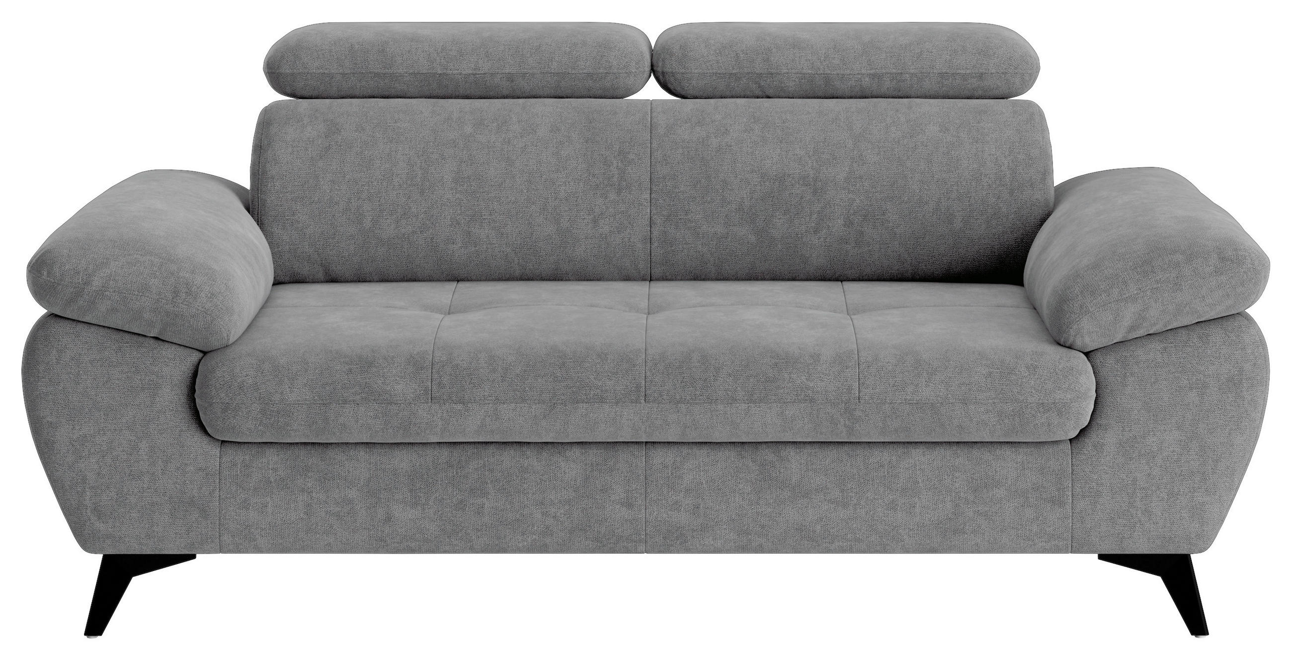 2-SITZER-SOFA Grau  - Schwarz/Grau, Textil/Metall (194/84/100cm) - MID.YOU
