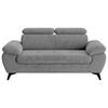 2-SITZER-SOFA Grau  - Schwarz/Grau, Textil/Metall (194/84/100cm) - MID.YOU