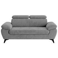 2-SITZER-SOFA Grau  - Schwarz/Grau, Textil/Metall (194/84/100cm) - MID.YOU