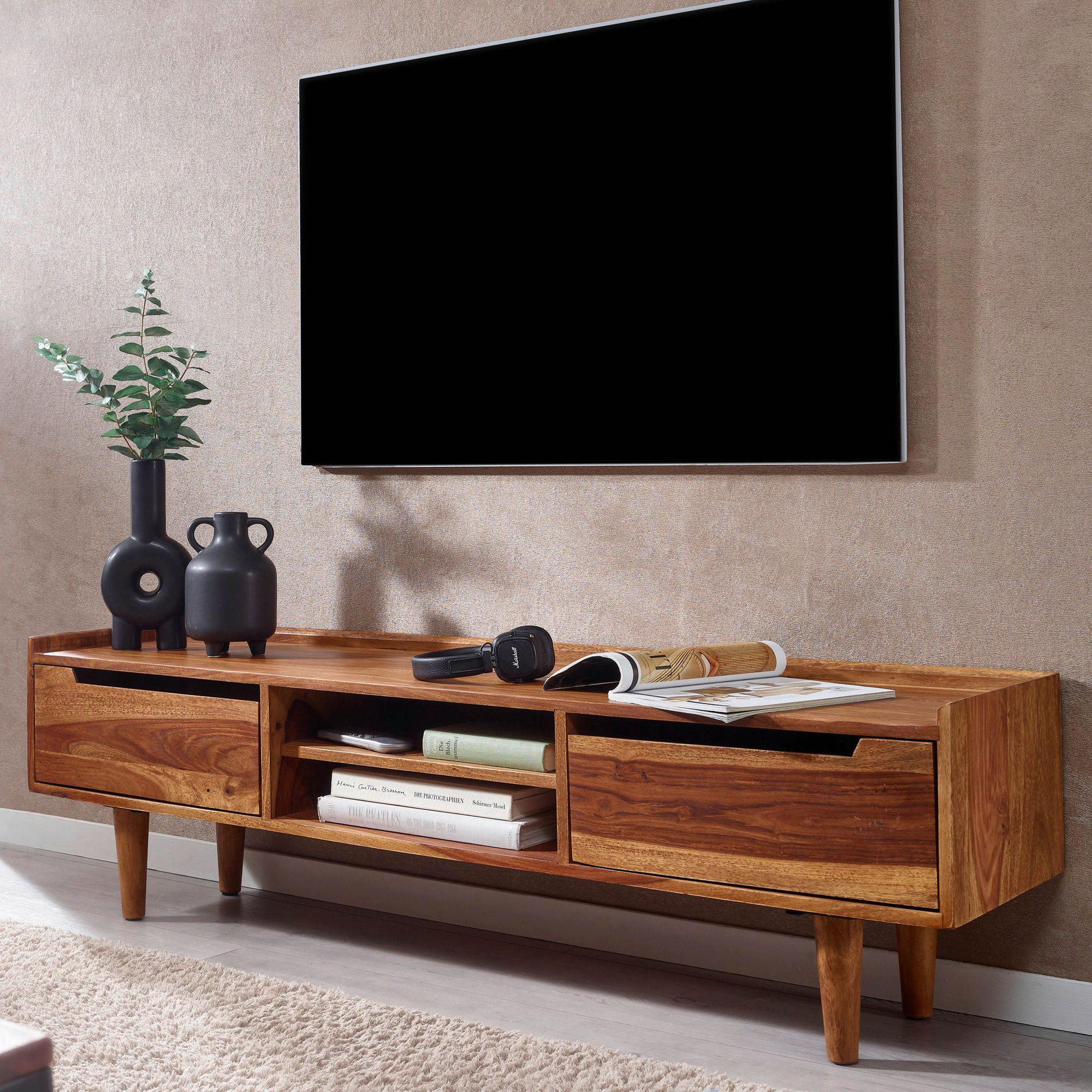 LOWBOARD  in 145/43/35 cm  - Sheeshamfarben, MODERN, Holz (145/43/35cm) - MID.YOU