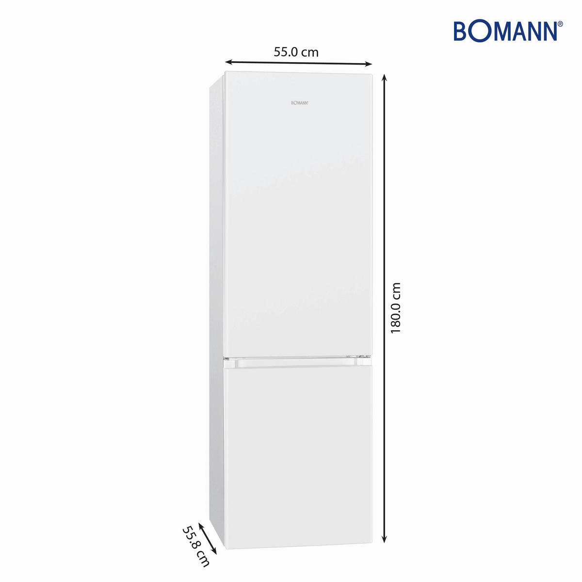 KÜHL-GEFRIER-KOMBINATION KG 184.1  - Weiß, Basics (55/180/55,8cm) - Bomann