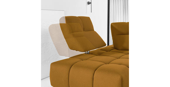 ECKSOFA in Struktur Senfgelb 233/313 cm - Senfgelb/Schwarz, Design, Kunststoff/Textil (233/313cm) - Emilio Belluti