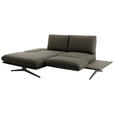 ECKSOFA  in Flachgewebe Braun Rücken echt, Armteilverstellung, Drehsitzfunktion  155/234 cm  - Schwarz/Braun, Design, Textil/Metall (155/234cm) - Dieter Knoll