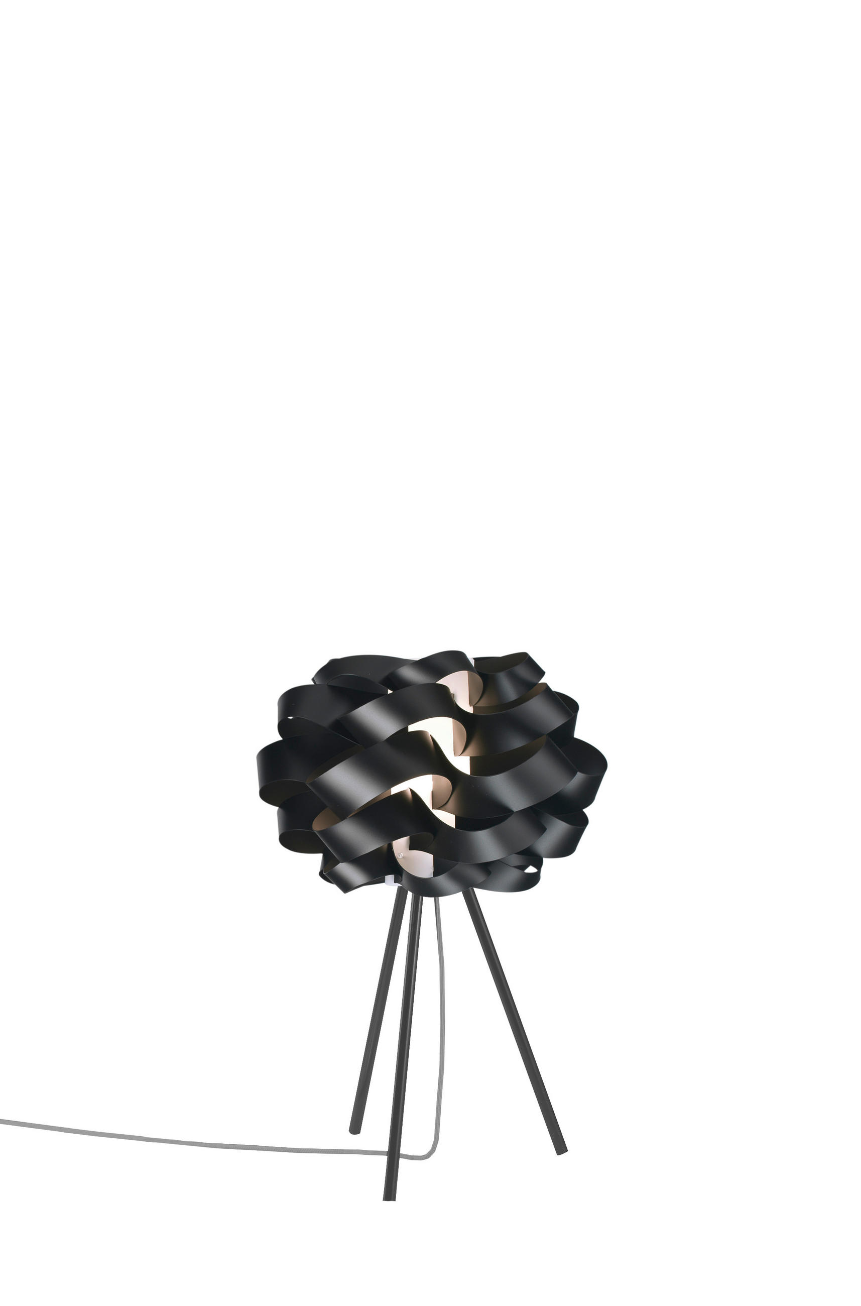 TISCHLEUCHTE - Schwarz, KONVENTIONELL, Kunststoff/Metall (40/62cm)