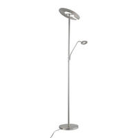 LED-STEHLEUCHTE - Weiss/Nickelfarben, Design, Metall (35/180cm) - Fischer & Honsel