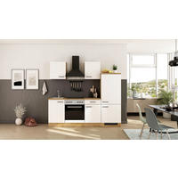 KÜCHENBLOCK 220 cm  in Eichefarben, Magnolie  - Eichefarben/Magnolie, Trend, Holzwerkstoff/Metall (220cm) - FlexWell