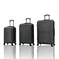 REISEKOFFERSET Anthrazit 3-teilig  - Anthrazit, Design, Kunststoff (48,5/76/30cm) - Novel