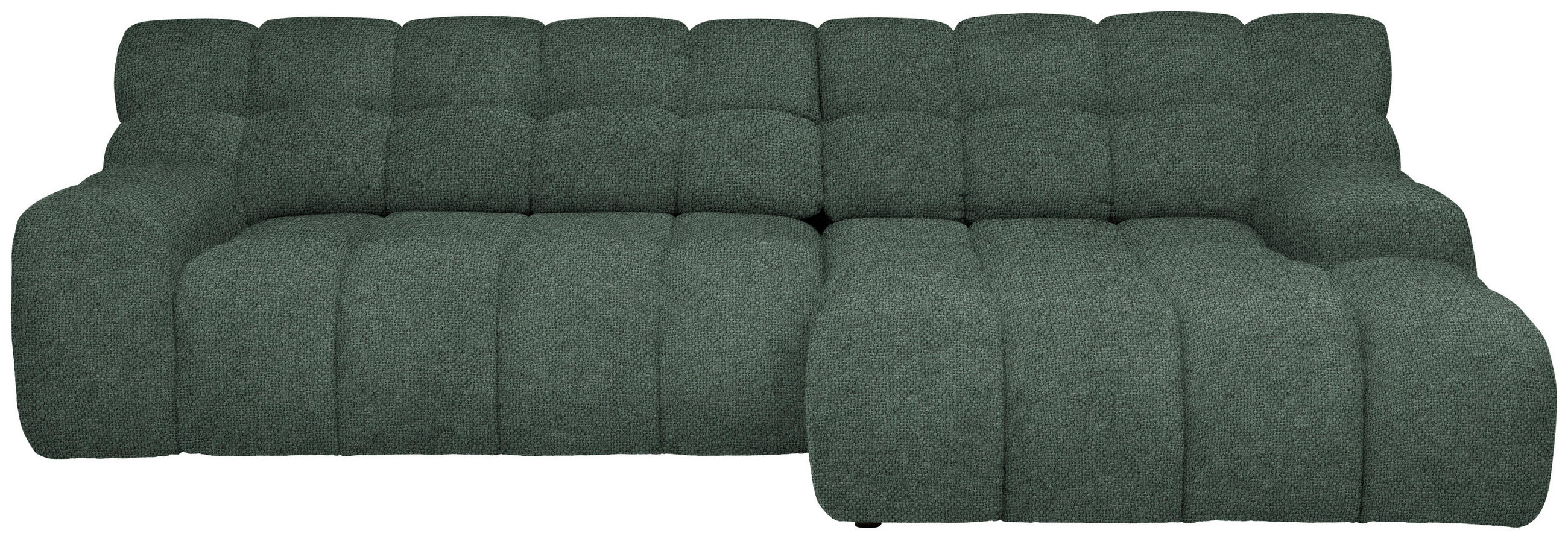 ECKSOFA in Webstoff Grün  - Schwarz/Grün, Modern, Kunststoff/Textil (297/180cm) - Welnova