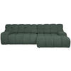 ECKSOFA in Webstoff Grün  - Schwarz/Grün, Modern, Kunststoff/Textil (297/180cm) - Welnova
