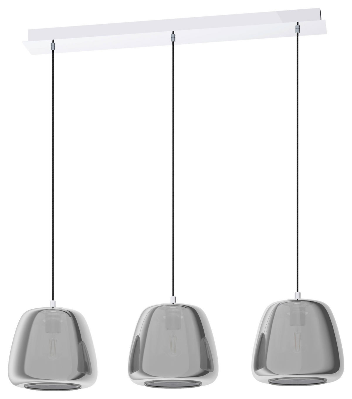 LUSTRĂ 87/16,5/150 cm  - argintiu/culoare crom, Design, sticlă/metal (87/16,5/150cm)