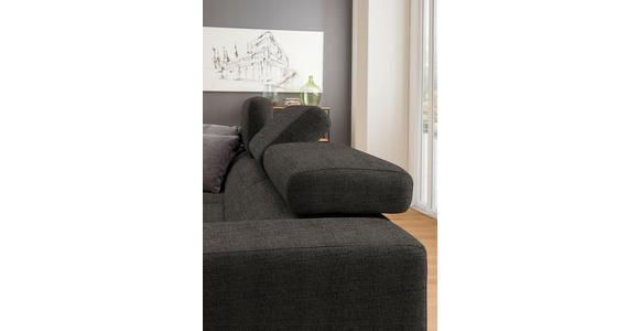 ECKSOFA in Chenille Braun  - Chromfarben/Braun, Design, Textil (207/301cm) - Xora