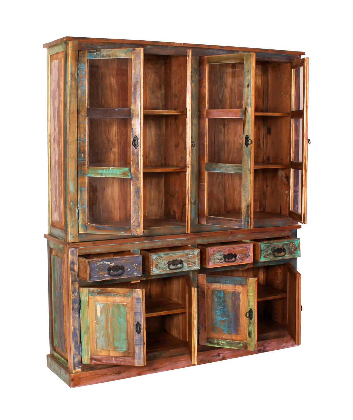 SIDEBOARD  160/80/40 cm 4 Schublade(n)  - Multicolor/Schwarz, Design, Holz/Metall (160/80/40cm) - MID.YOU