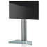 TV-RACK Silberfarben - Silberfarben, KONVENTIONELL, Glas/Metall (111/80/40cm)