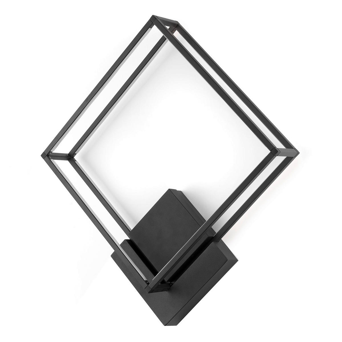LED-DECKENLEUCHTE 5002 PING 45/45/13 cm   - Schwarz, Design, Metall (45/45/13cm)