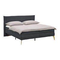 BOXSÄNG  i svart  - svart/guldfärgad, metall/trämaterial (207/113/210cm) - Visionight