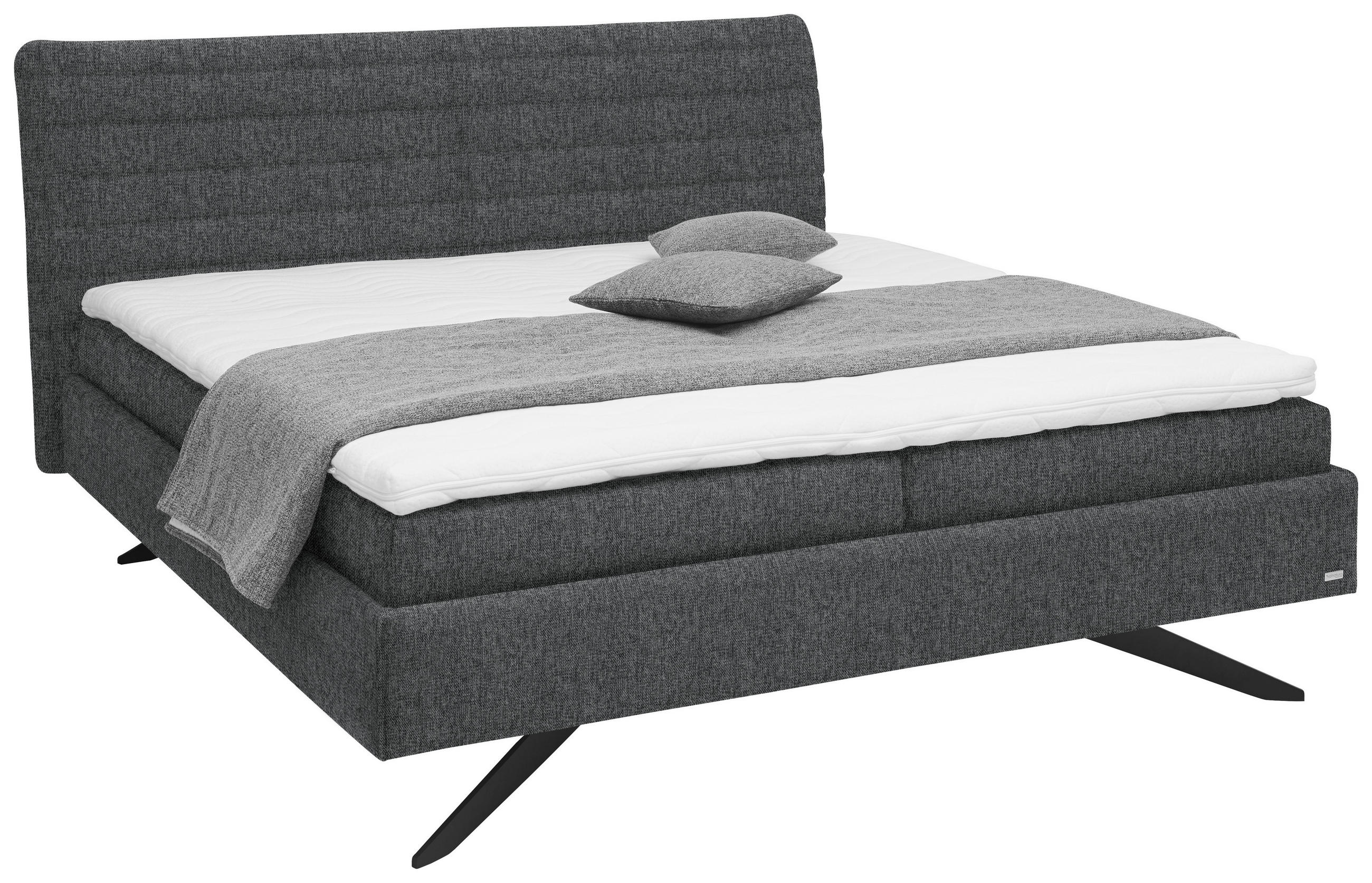 POLSTERBETT 180/200 cm  in Dunkelgrau  - Weiss/Dunkelgrau, Design, Holzwerkstoff/Kunststoff (180/200cm) - Dieter Knoll