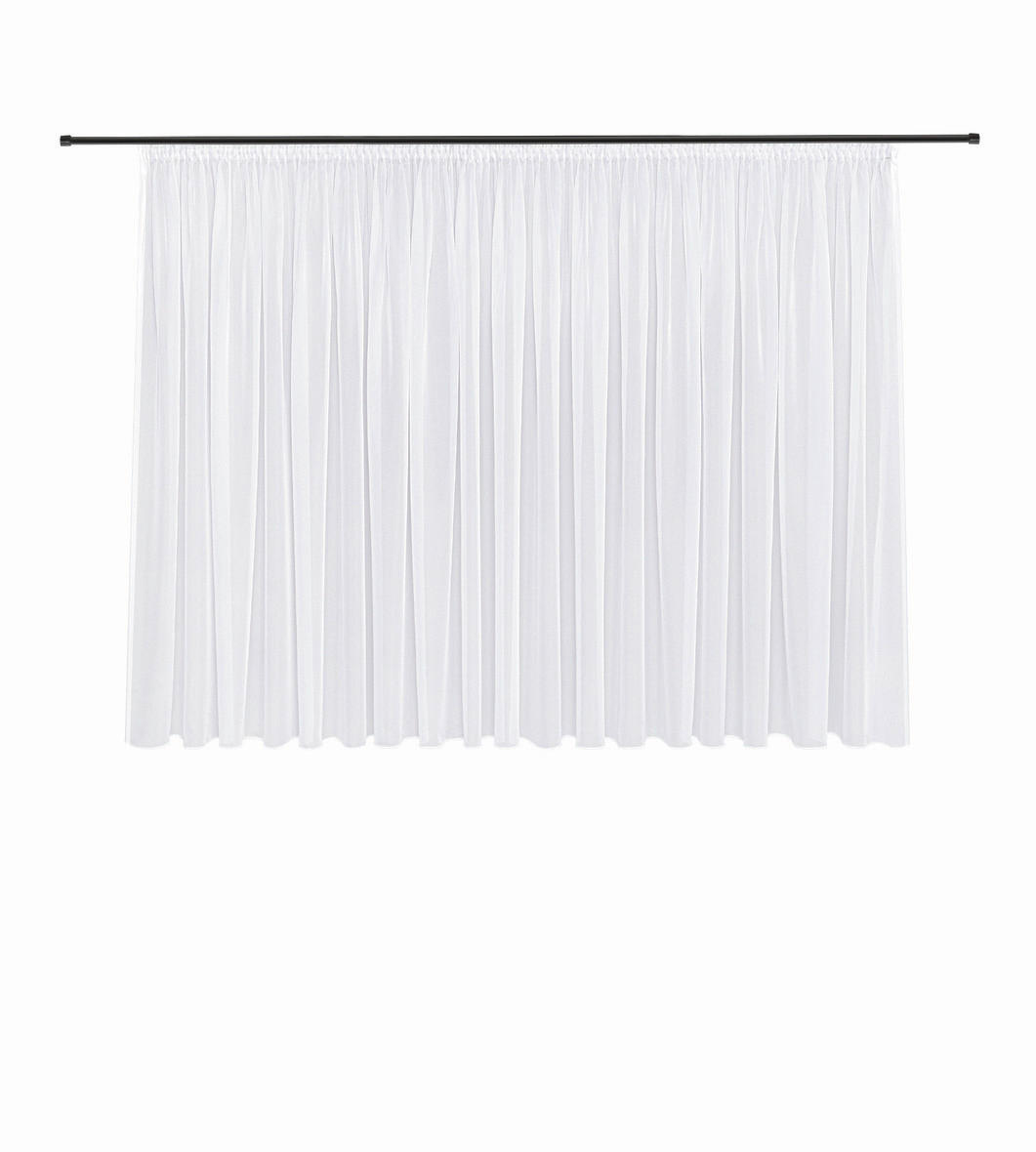 FERTIGSTORE  transparent  450/175 cm   - Weiß, Basics, Textil (450/175cm)