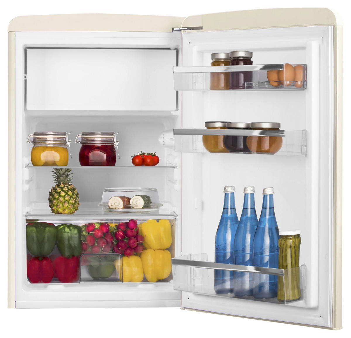 KÜHLSCHRANK 55/86/61,5 cm KS 15615 B  - Beige, Basics, Glas/Metall (55/86/61,5cm) - Amica
