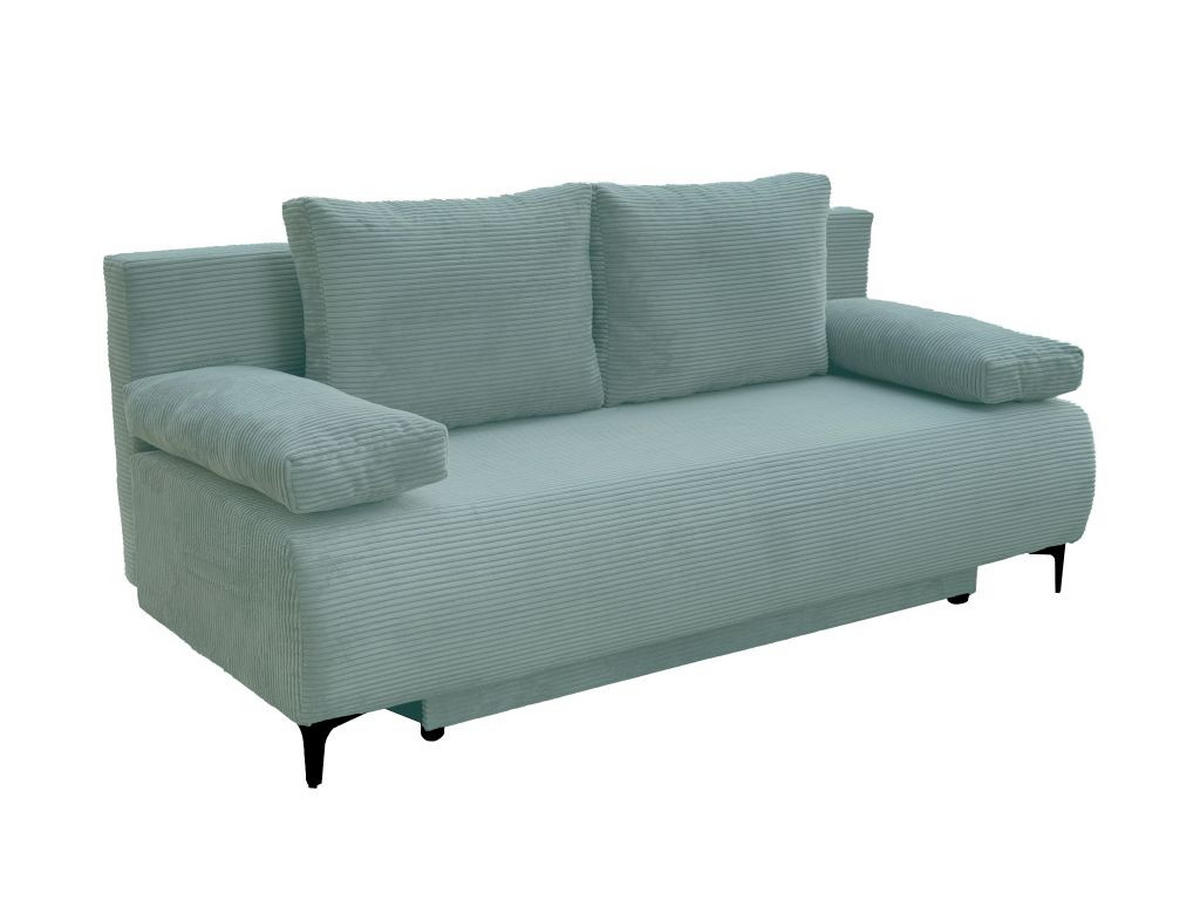 SOFA LEŽAJ mintzelena  - mintzelena/crna, Dizajnerski, tekstil (195/94/90cm) - Ti'me