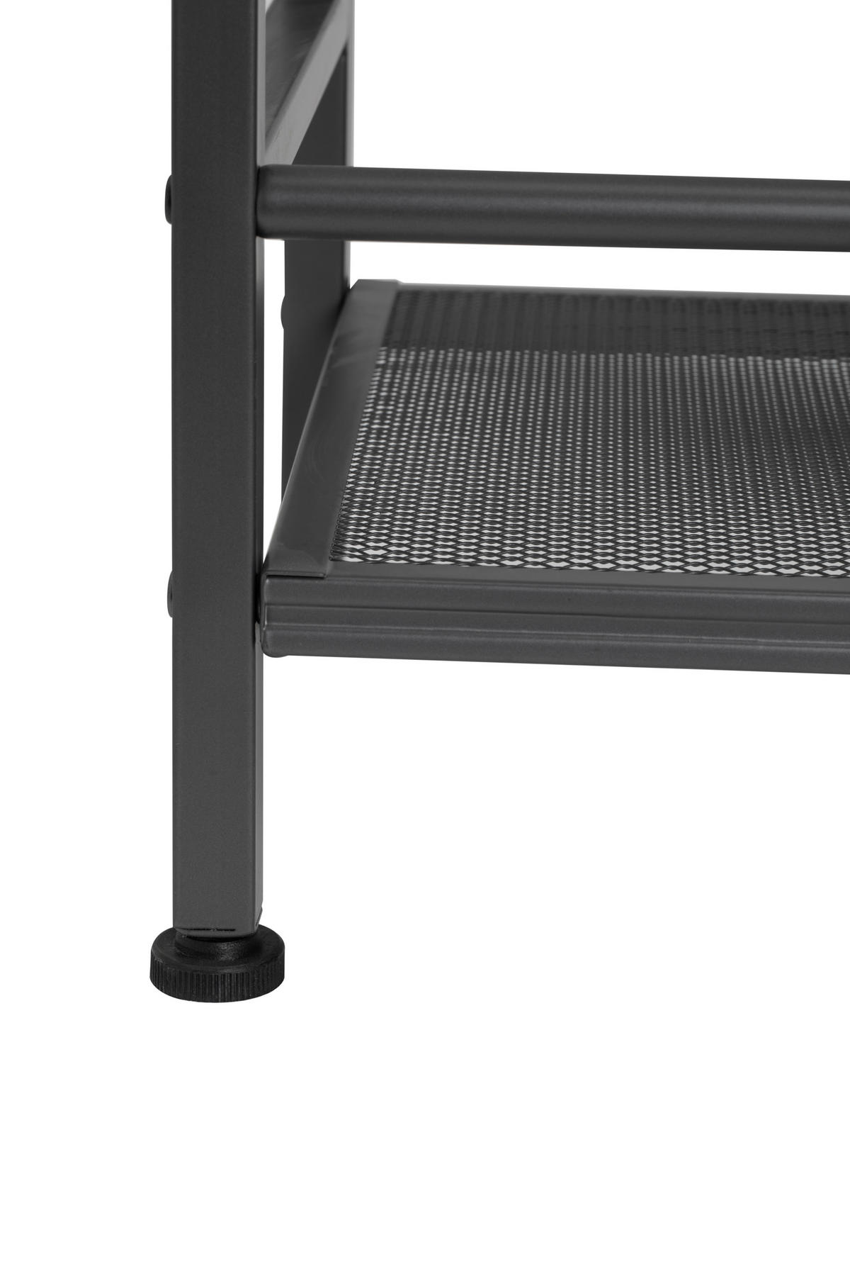 SCHUHREGAL Grau  - Grau, MODERN, Metall (59/144/30cm) - PBJ