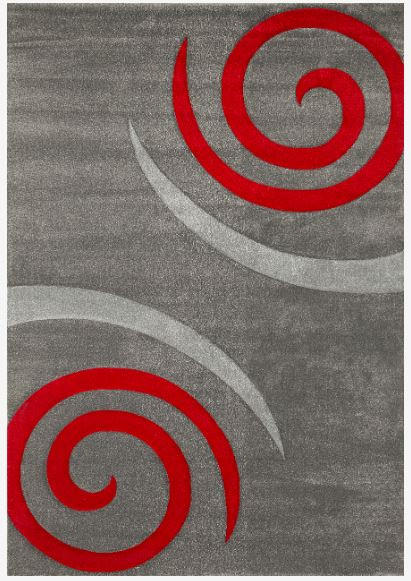 WEBTEPPICH 80/150 cm CASCADA PLUS Rot  - Rot, MODERN, Textil (80/150cm)