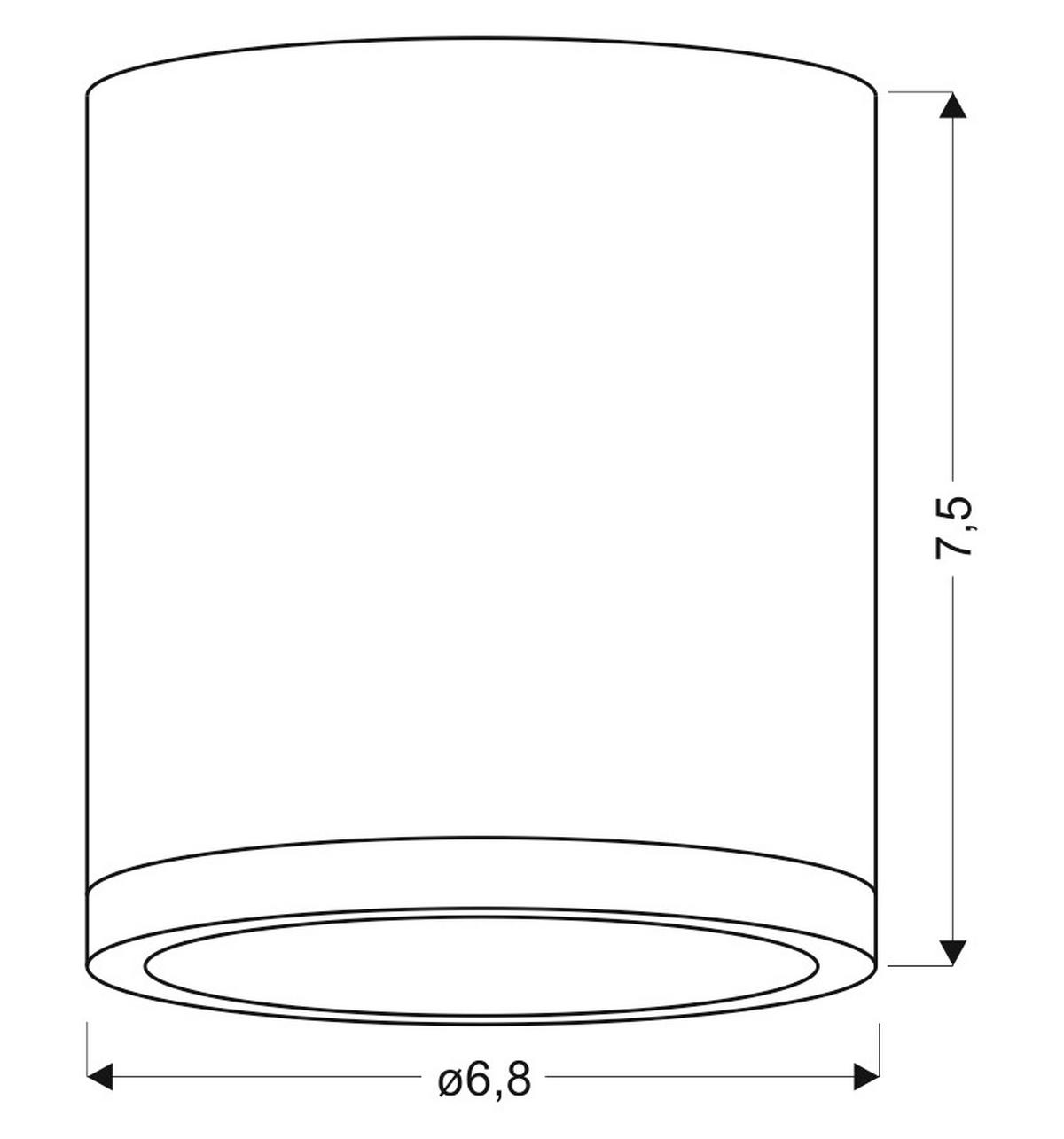 TAKLAMPA 6.8/6.8/7.5 cm  - Natur, metall (6.8/6.8/7.5cm)