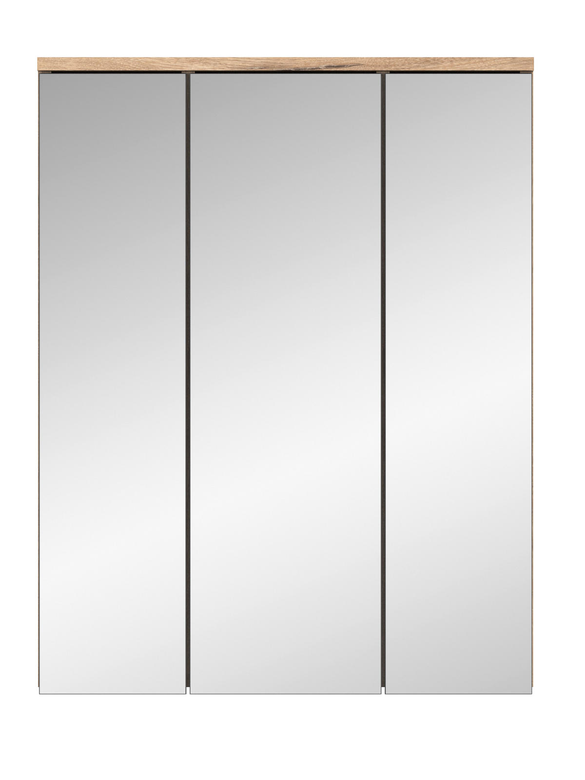 ZRCADLOVÁ SKŘÍŇKA, barvy dubu, 60/77/18 cm - barvy dubu, Moderní, kompozitní dřevo/sklo (60/77/18cm) - MID.YOU
