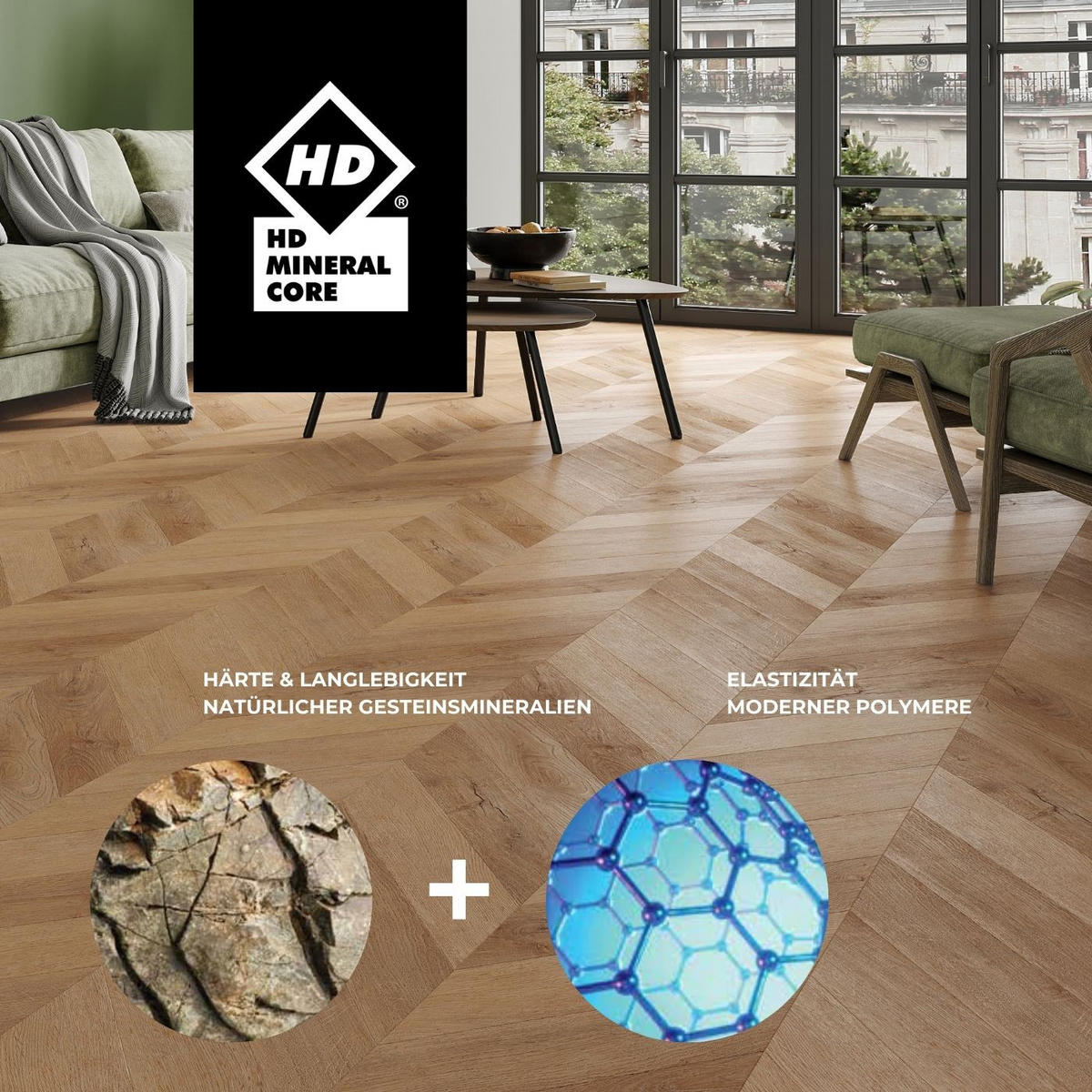 VINYLBODEN Chevron Garda  per  m² - Design, Kunststoff (60/12/0,45cm) - Venda