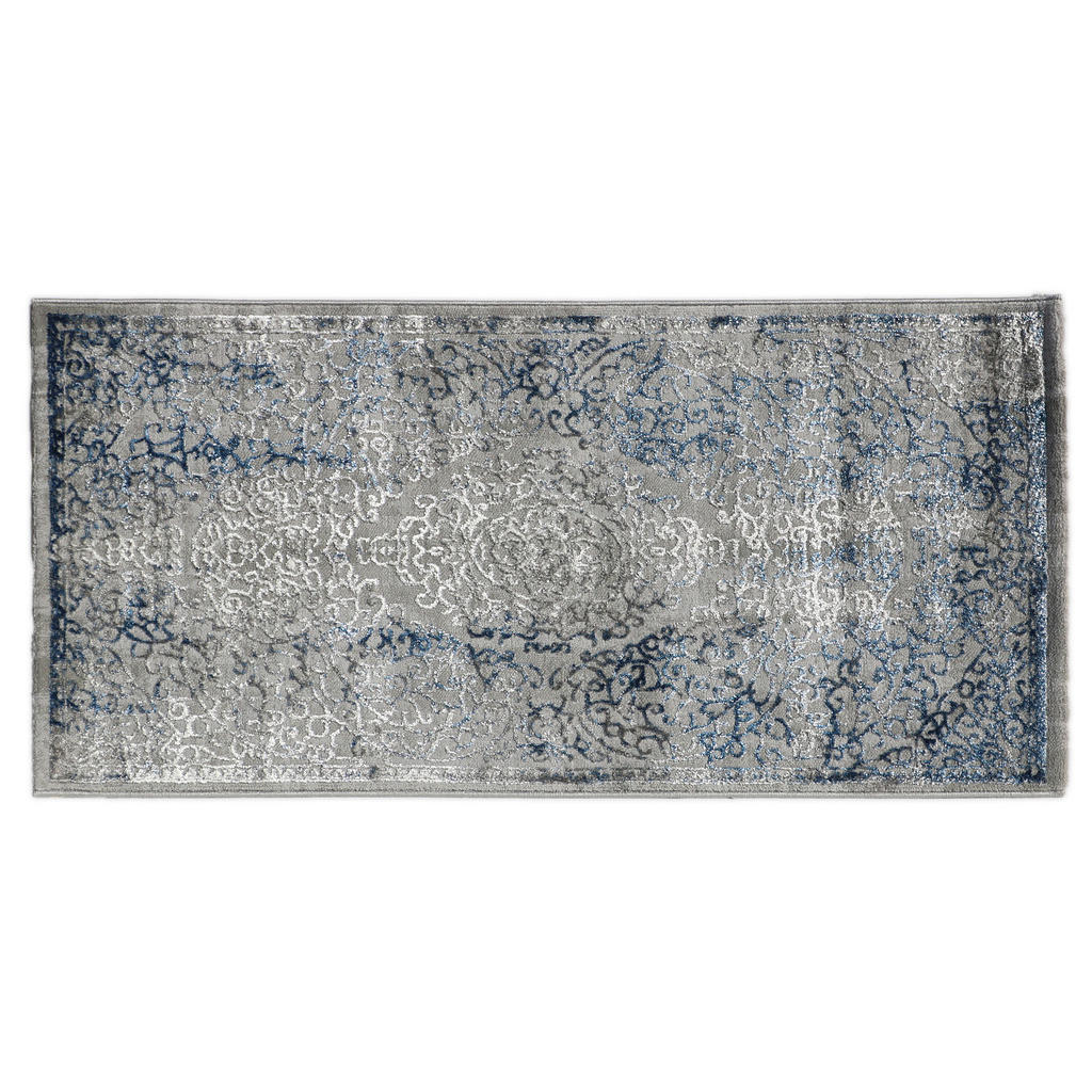 PLOCHO TKANÝ KOBEREC, 160/230 cm, modrá, sivá