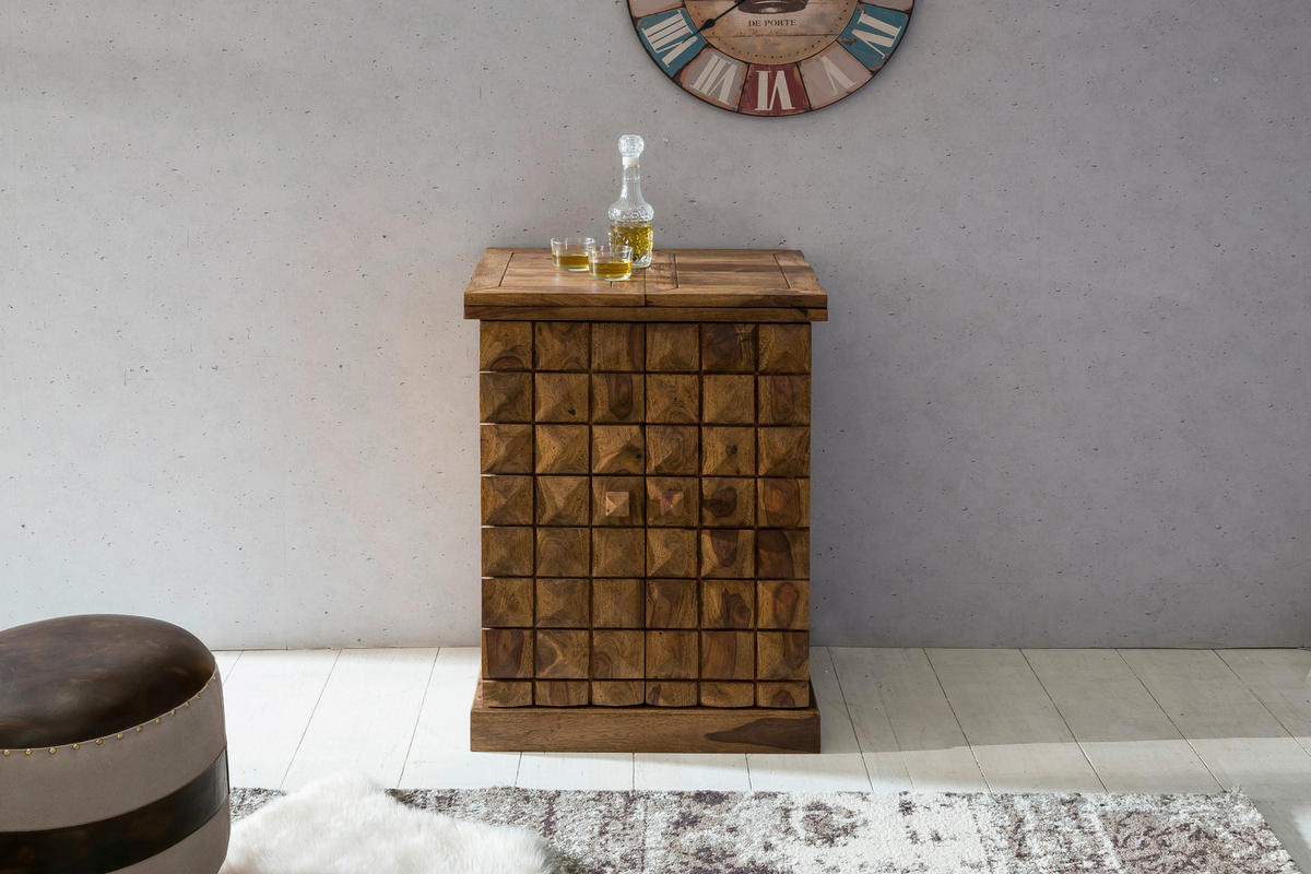 BARSCHRANK in Sheeshamfarben  - Sheeshamfarben, Design, Holz (64/91/50cm) - MID.YOU