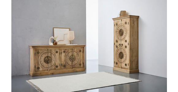 SIDEBOARD in 178/89/40 cm - Messingfarben/Naturfarben, LIFESTYLE, Holz/Metall (178/89/40cm) - Landscape