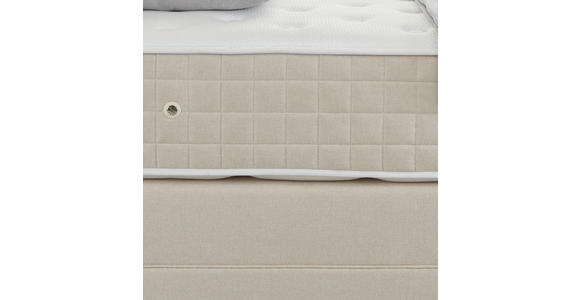Boxspringbett mit Kontinental Matratze 180x200 Domino - Beige, KONVENTIONELL, Holz (180/200cm) - James Wood