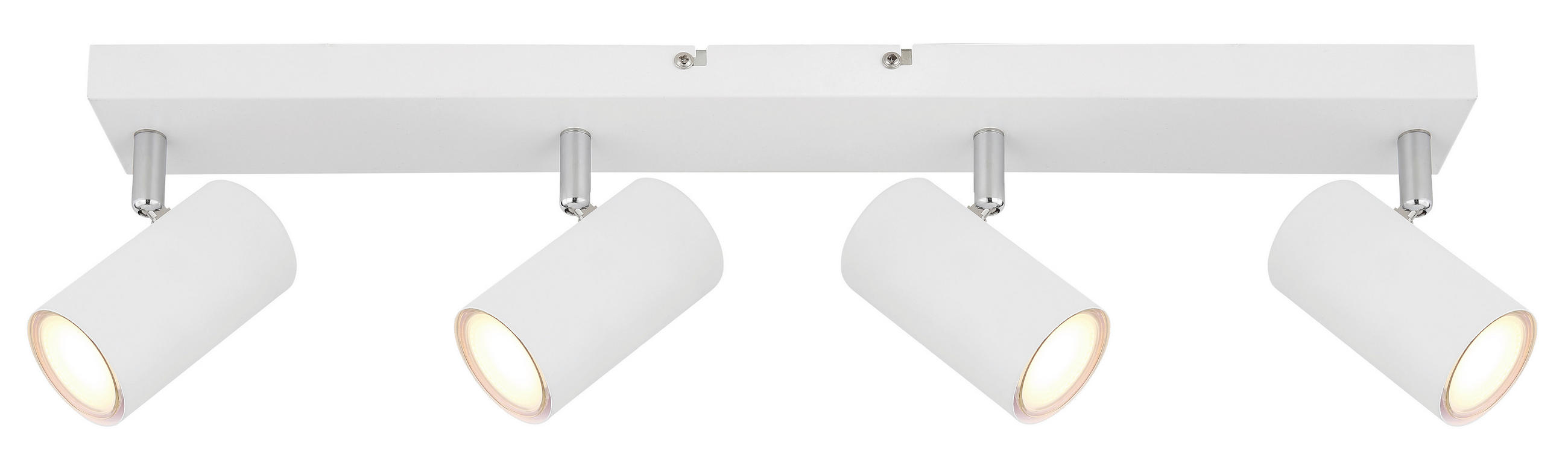 BODOVÉ SVÍTIDLO, 35 W/GU10, 56/6/12 cm - bílá, Design, kov (56/6/12cm) - Globo