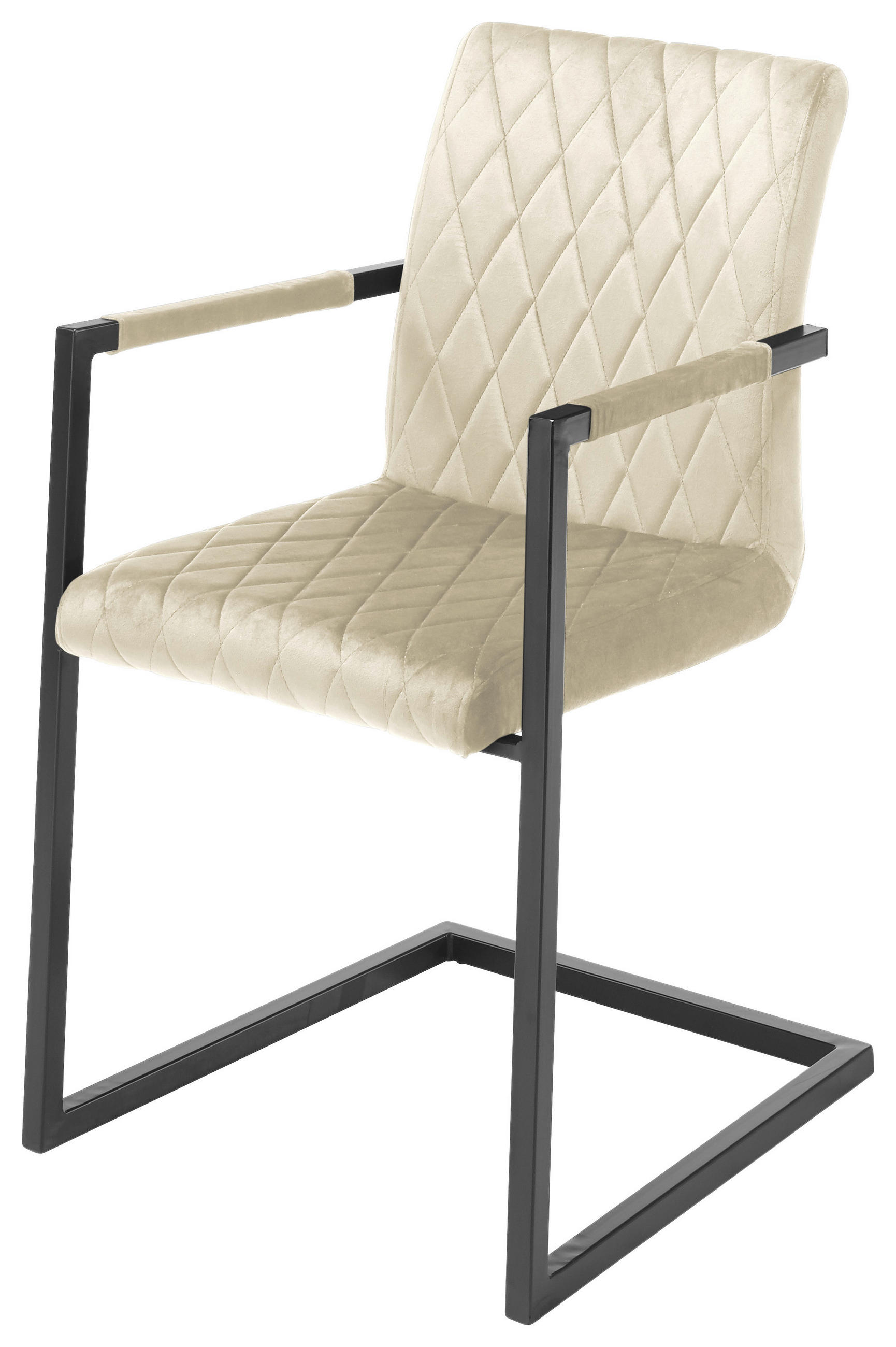 Schwingstuhl Kian Beige Gepolstert