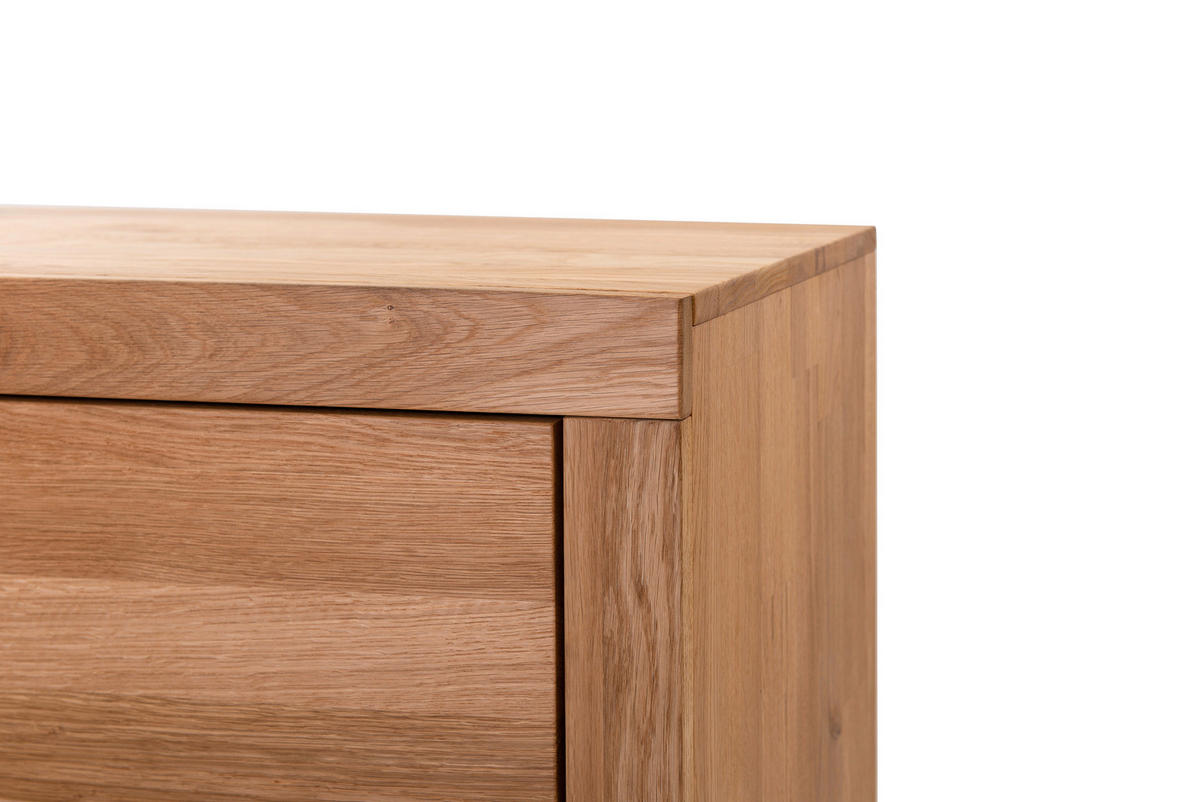 HIGHBOARD  in 132/126/42 cm  - Wildeiche/Alufarben, Natur, Holz (132/126/42cm) - Carryhome