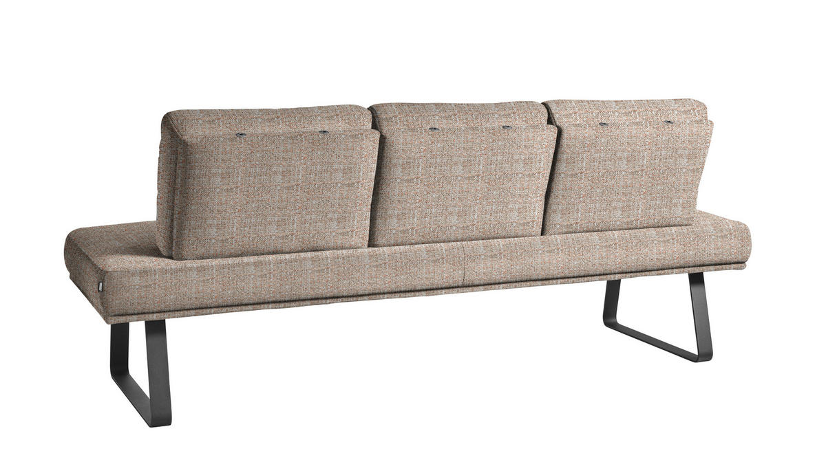 SITZBANK 224/92/78 cm  in Orange, Schwarz  - Schwarz/Orange, Design, Textil/Metall (224/92/78cm) - Dieter Knoll