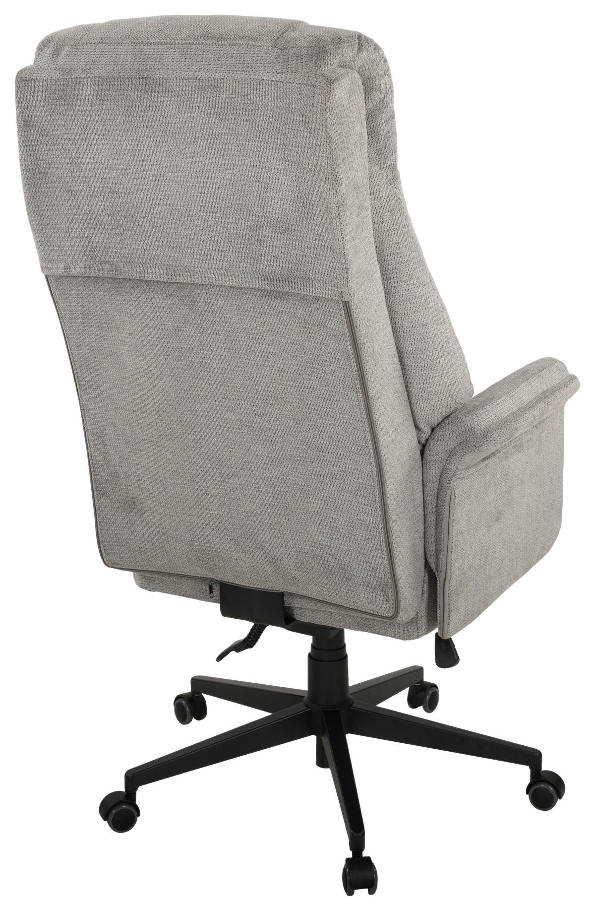 CHEFSESSEL Webstoff Grau, Schwarz  - Schwarz/Grau, KONVENTIONELL, Kunststoff/Textil (68/113-121/68cm) - Venda