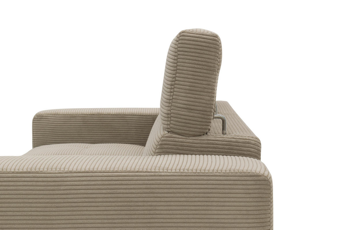 2-SITZER-SOFA TRENTO Mikrofaser Taupe  - Taupe/Dunkelgrau, MODERN, Textil/Metall (208/79/104cm) - MID.YOU