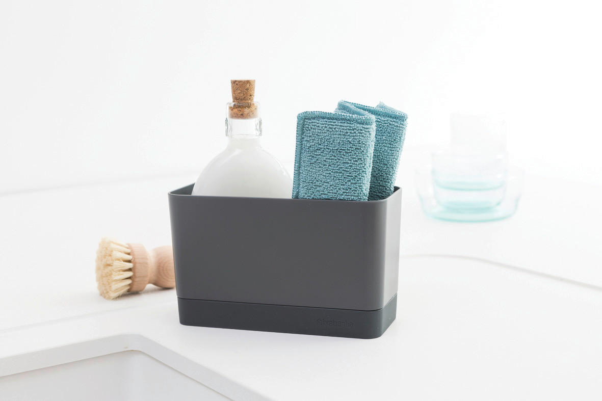 ORGANIZATOR ZA POMIV. KORITO  SINK SIDE 8,5/19/11,5 cm                  - temno siva, Design, umetna masa (8,5/19/11,5cm) - Brabantia