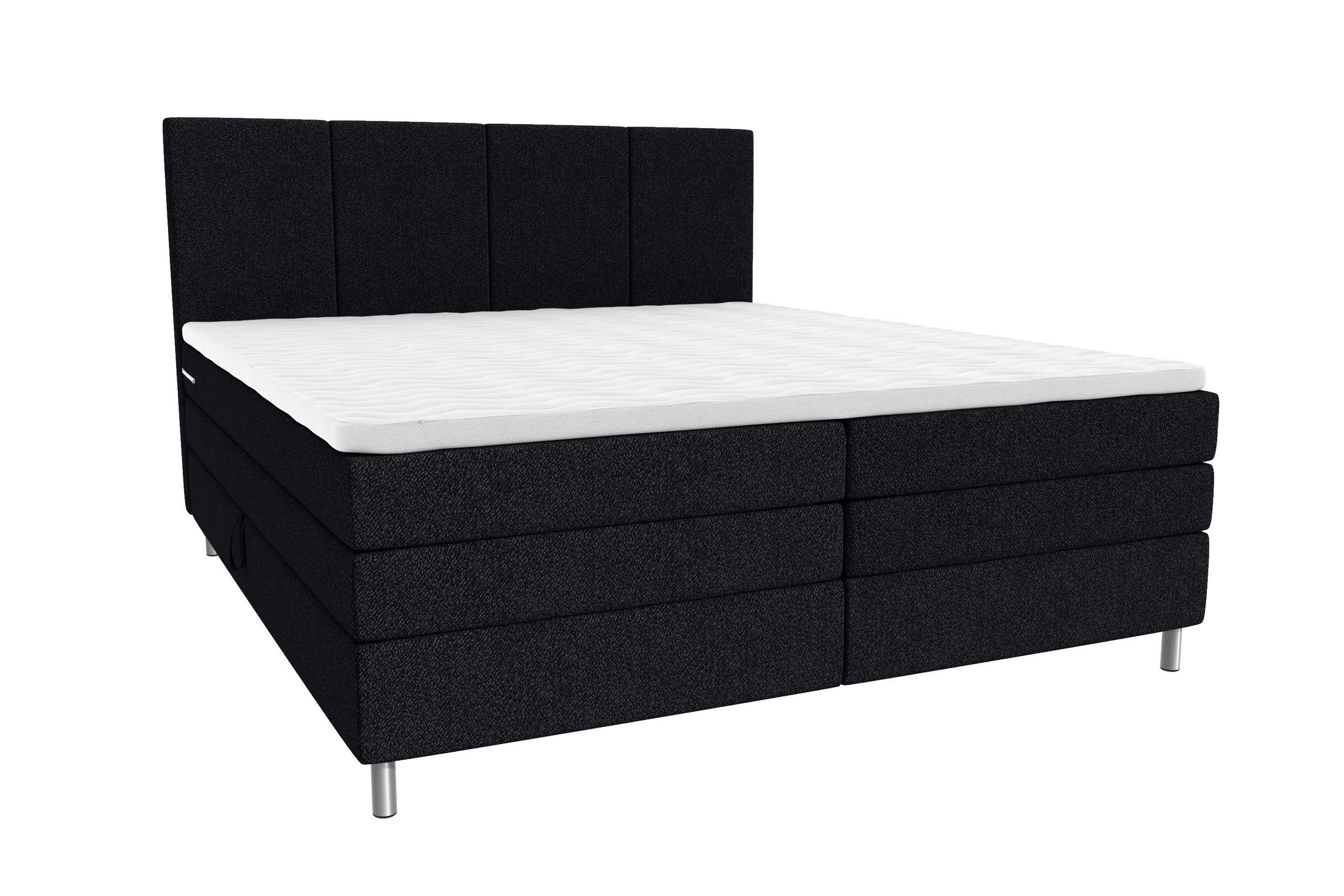 Boxxx Boxspringbett Schwarz 160x200 cm