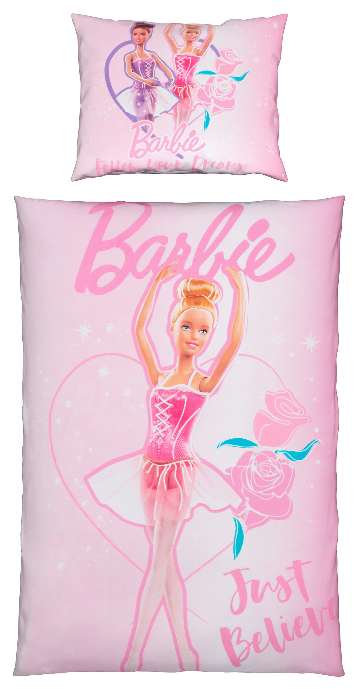 DJEČJA POSTELJINA 140/200 cm  BARBIE  - višebojno, Konvencionalno, tekstil (140/200cm) - Barbie